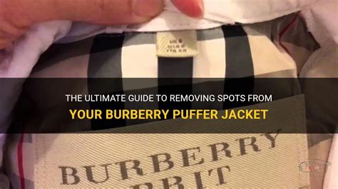 how to clean a spot off of burberry puffer jacket|best way to wash puffer jacket.